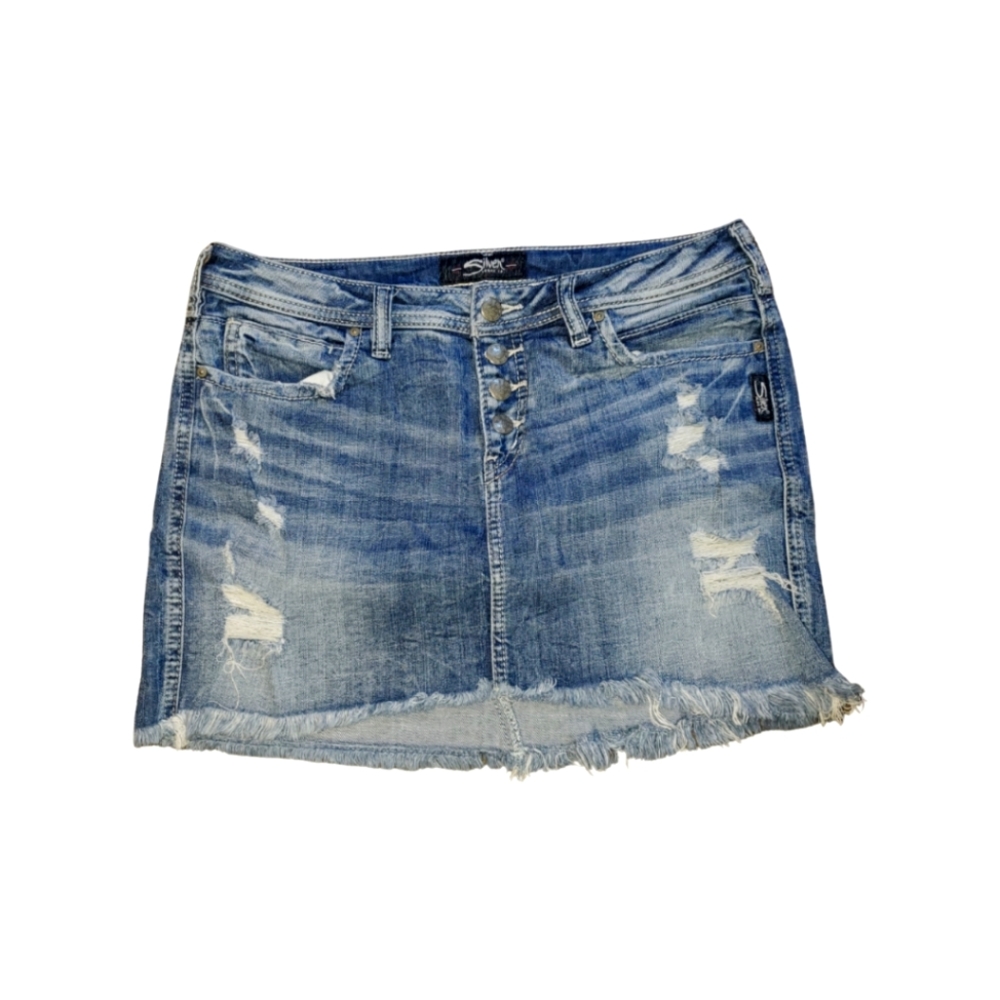 Silver jeans mini Denim Jean skirt